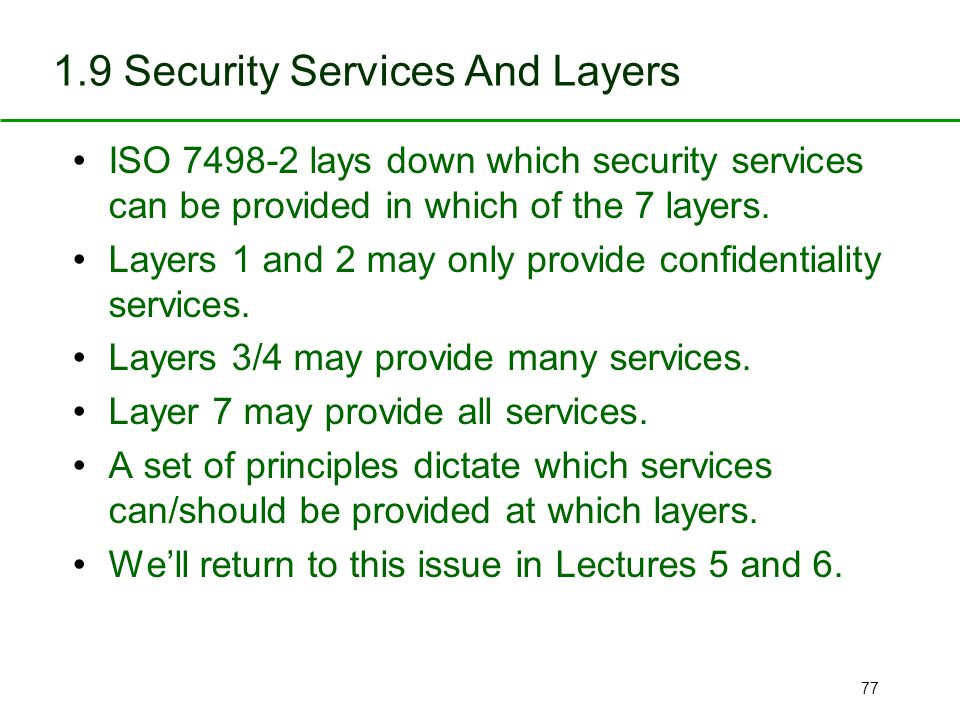 Iso 7498 2 Security Architecture Framework